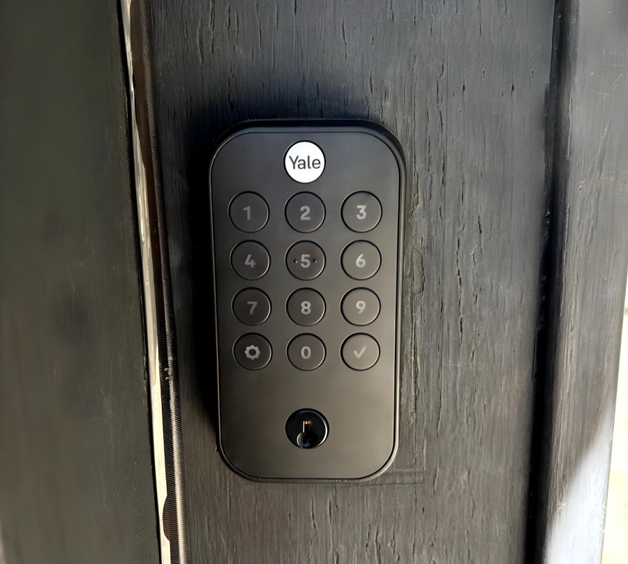 The Yale keypad on the front door